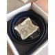 Hermes Tonight 38MM Reversible Belt In Navy/Black Epsom Leather