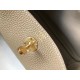 Hermes Mini Lindy Bag In Gris Tourterelle Clemence Leather