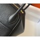 Hermes Mini Lindy Bag In Black Clemence Leather