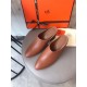 Hermes Trot Mule In Brown Calfskin