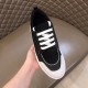 Hermes Vitesse Sneaker In Black Epsom and Technical Canvas