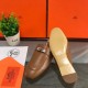Hermes Oz Mule In Brown Leather
