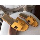 Hermes Oran Sandals In Jaune Epsom Leather