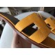 Hermes Oran Sandals In Jaune Epsom Leather