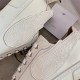 Hermes Velvet Sneakers In White Calfskin With Printed Wing Patch