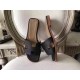 Hermes Oran Sandals In Black Epsom Leather