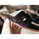 Hermes Oran Sandals In Black Epsom Leather