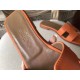 Hermes Oran Sandals In Orange Epsom Leather