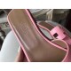 Hermes Oran Sandals In Pink Epsom Leather