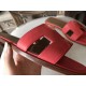 Hermes Oran Sandals In Rose Azalee Epsom Leather