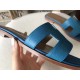 Hermes Oran Sandals In Turquoise Epsom Leather