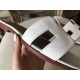 Hermes Oran Sandals In White Epsom Leather