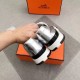 Hermes Trail Sneakers In Silver Metallic Nappa Leather