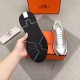 Hermes Trail Sneakers In Silver Metallic Nappa Leather