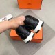 Hermes Trail Sneakers In Noir Calfskin Leather