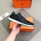 Hermes Trail Sneakers In Black Epsom Calfskin