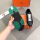 Hermes Trail Sneakers In Black Epsom Calfskin