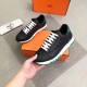 Hermes Trail Sneakers In Black Epsom Calfskin