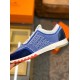 Hermes Blue Addict Sneakers In Bicolor Knit