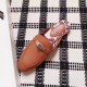 Hermes Oz Mule In Camarel Calfskin Leather