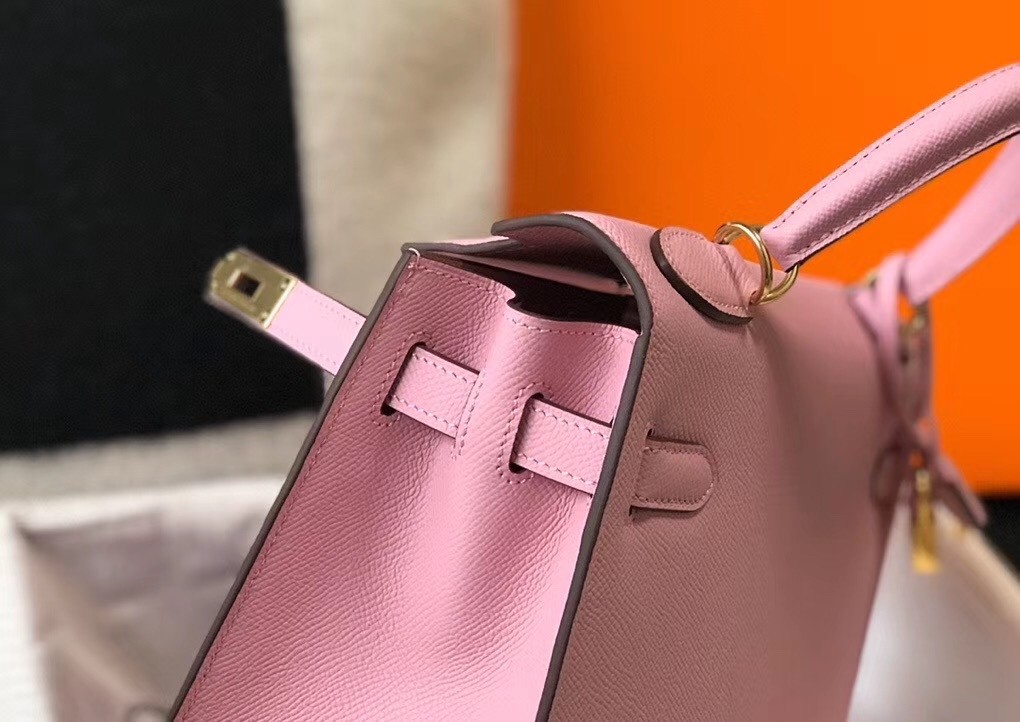 Hermes Mauve Sylvestre Epsom Kelly 25cm Sellier Bag GHW