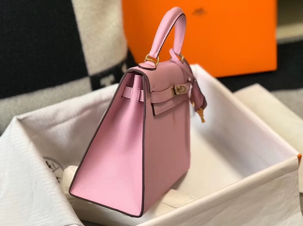 Hermes Mauve Sylvestre Epsom Kelly 25cm Sellier Bag GHW