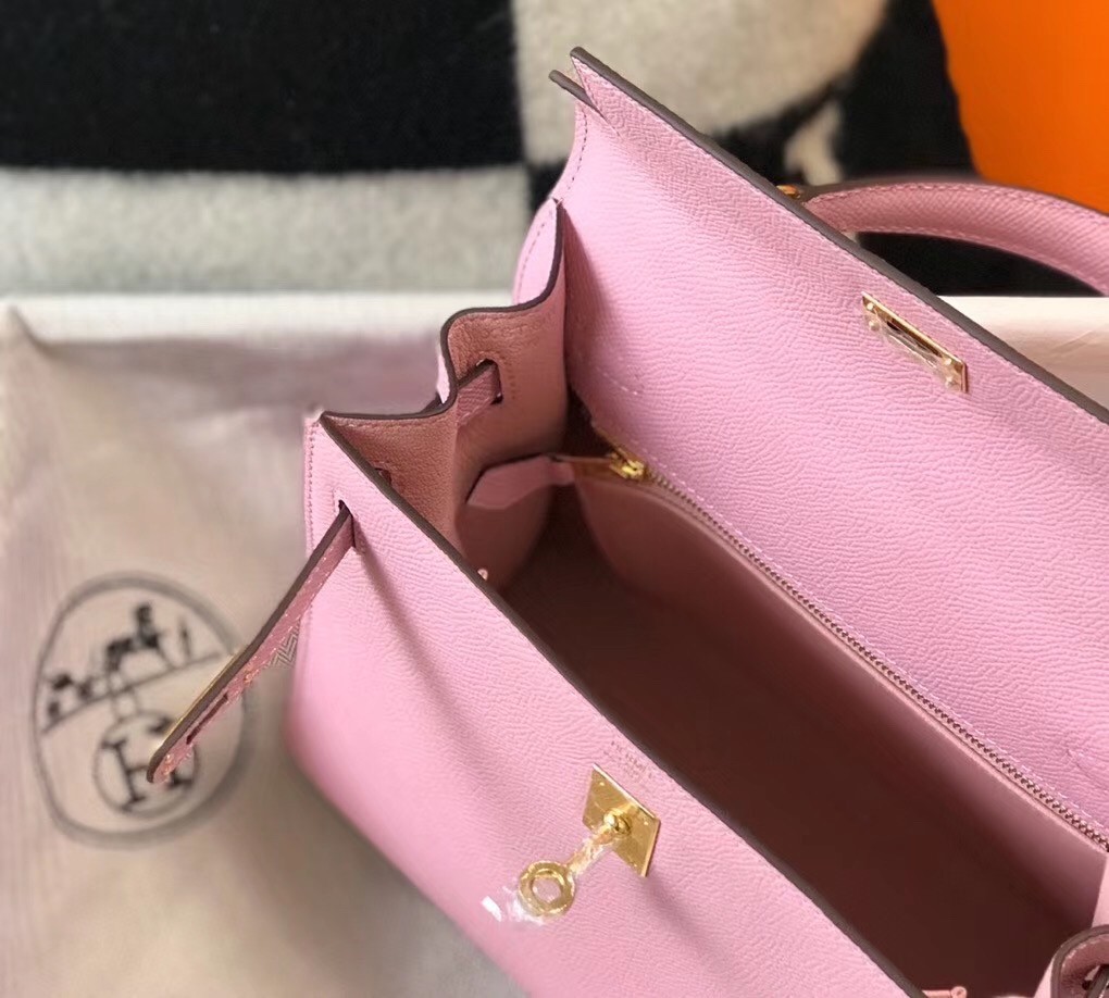 Hermes Mauve Sylvestre Epsom Kelly 25cm Sellier Bag GHW