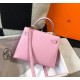 Hermes Mauve Sylvestre Epsom Kelly 25cm Sellier Bag GHW
