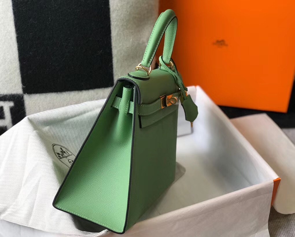 Hermes Vert Criquet Epsom Kelly 25cm Sellier Bag GHW