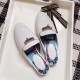 Hermes Oz Mule In White Calfskin Leather