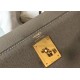 Hermes Gris Asphalt Epsom Kelly 25cm Sellier Bag GHW