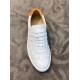 Hermes Quicker Sneakers In White/Orange Calfskin