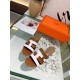 Hermes Amica 5mm Sandals In Brown/White Calfskin