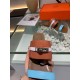 Hermes Avenue Sandals In Multicolour Calfskin