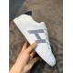 Hermes Avantage Sneakers In White/Blue Calfskin