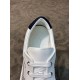 Hermes Avantage Sneakers In White/Blue Calfskin