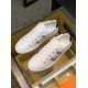 Hermes Avantage Sneakers In White/Blue Calfskin