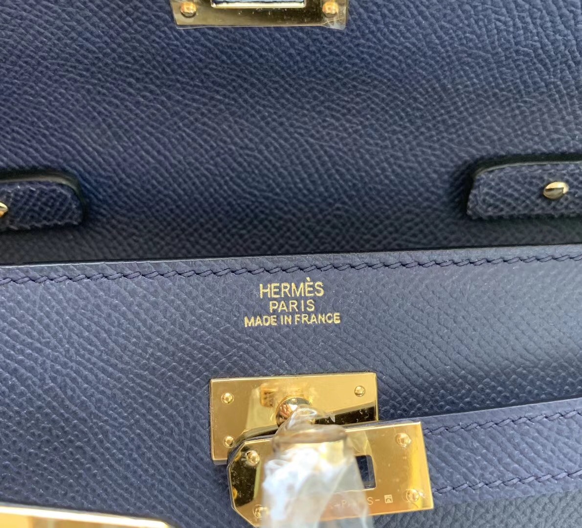 Hermes Kelly Classique To Go Wallet In Dark Blue Epsom Calfskin