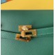 Hermes Kelly Classique To Go Wallet In Malachite Epsom Calfskin