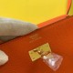 Hermes Kelly Classique To Go Wallet In Orange Epsom Calfskin