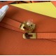 Hermes Kelly Classique To Go Wallet In Orange Epsom Calfskin