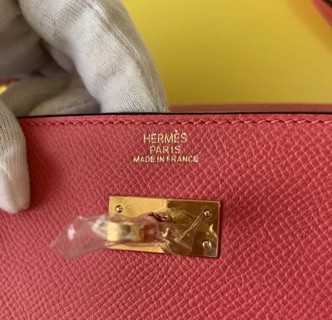 Hermes Kelly Classique To Go Wallet In Rose Lipstick Epsom Calfskin