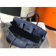Hermes Birkin 25cm Bag In Navy Blue Clemence Leather