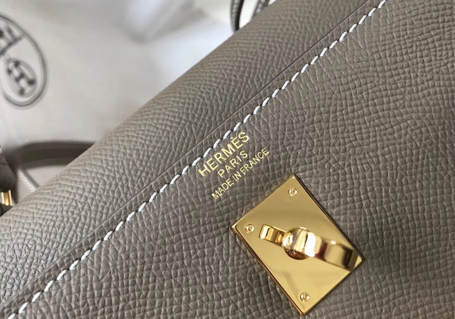 Hermes Kelly 25cm Sellier Bag In Taupe Epsom Leather