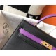 Hermes Bi-color Kelly 32cm Epsom Bag Black/Purple GHW