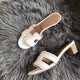Hermes White Epsom Oasis Perforated Sandals