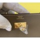 Hermes Kelly Classique To Go Wallet In Taupe Epsom Calfskin