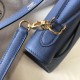 Hermes Kelly 25cm Sellier Handmade Bag In Bleu Saphir Epsom Leather