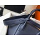 Hermes Lindy 26cm Bag In Navy Blue Clemence With GHW