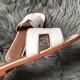 Hermes Oran Sandals In White Swift Leather